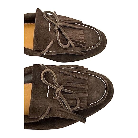 Ralph Lauren Polo Fringe-Trim Suede Loafer Women’s Size 9 Medium EUC - Picture 9 of 9